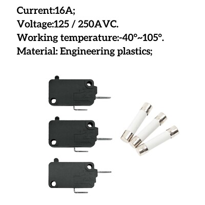 2 Normally Open and 1 Normally Close Microwave Oven Door Switch Door Interlock