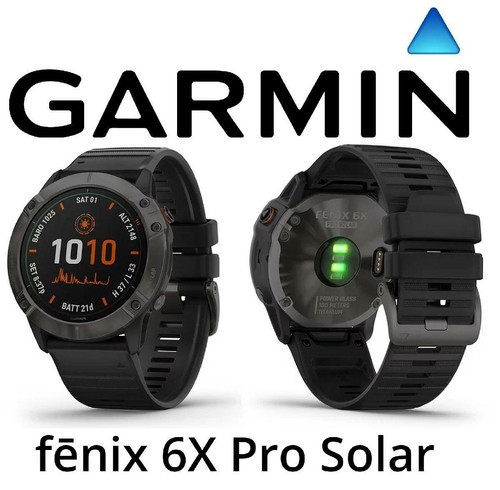 Garmin Fenix 6X Pro Solar Titanium | Carbon Grey DLC | Black Strap  010-02157-21 - First Class Watches™