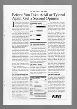 Aleve OTC Pain Reliever 1995 Vintage Print Advertisement