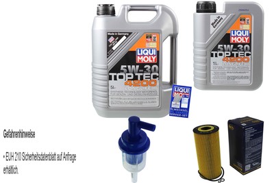 SCT Inspektionspaket Liqui Moly Top Tec 6L 5W-30 für Mercedes C-Klasse G-Klasse
