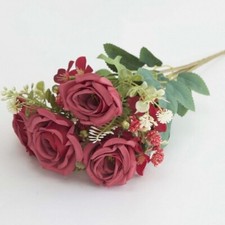 Rose Bush Small 7 Stem 5 different colours Wedding Events Vintage