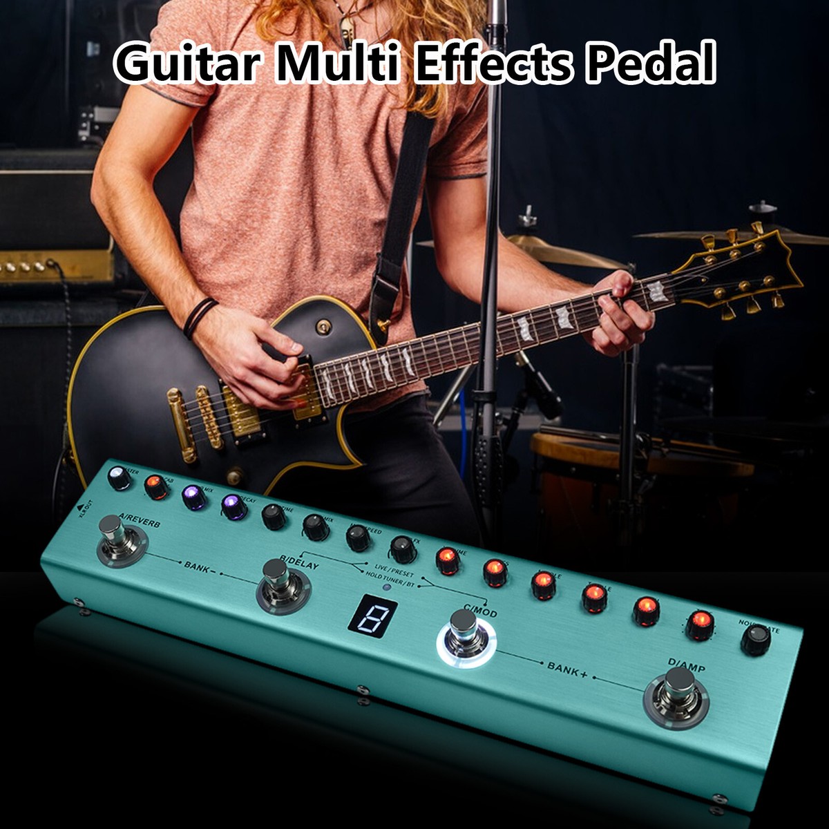 TANK-G Digital Multi Effects Guitar Pedal Effector with 36