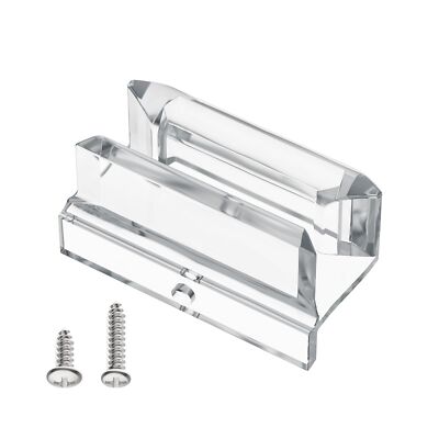 Sliding Shower Door Bottom Guide with Screw for 3/8 in Glass Sliding Doors,Clear
