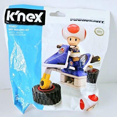 K'NEX SUPER MARIO KART TOAD AND STANDARD BIKE BUILDING SET 38647 NEW 27 PIECES