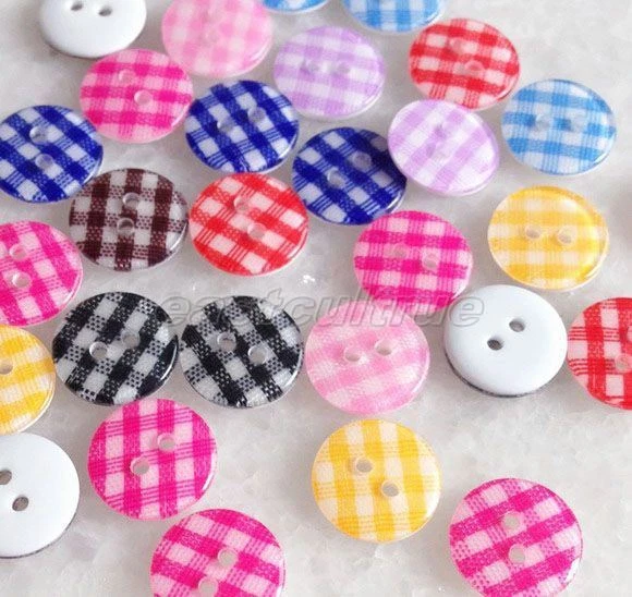 100 Pcs Mixed Color Round Resin Button For Sewing Scrapbook Buttons erk845 - Image 4 of 4
