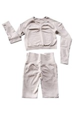 NEW High waist pushup yoga Gym outfit Leggings crop top set Fitness Size M