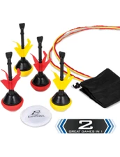 EastPoint Sports 2 in 1 Lawn Darts & Bocce Darts Backyard Outdoor Game Combo Set