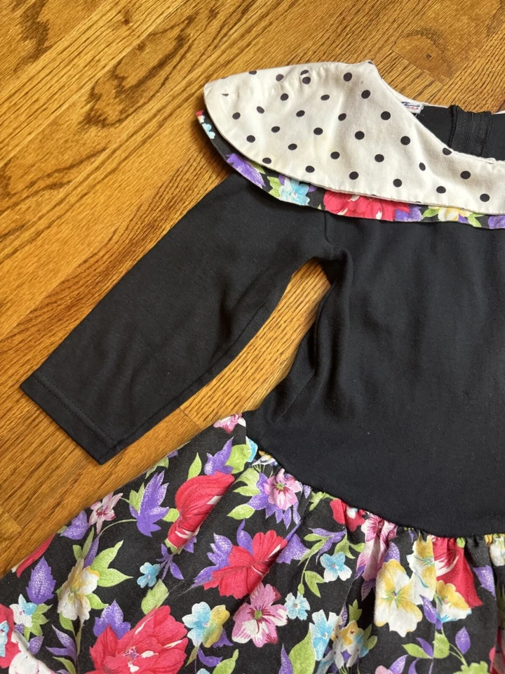 Vestido Vintage DVF Raro Diane Von Furstenberg Niñas Talla 6 Floral Fiesta Y2K Años 90 Foto 3 de 4