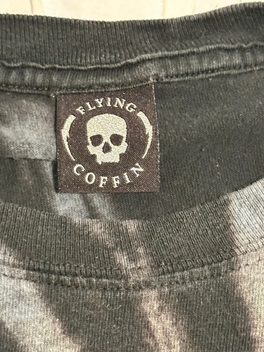 Flying Coffin Black Womens Size M T-Shirt Alien and Mary Y2K - Picture 3 of 6