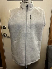 NWT / $115 ~ Smartwool Hudson Trail Fleece Vest Wool Blend / Gray Heather / Med