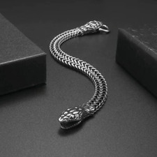 Men's Jewelry Stainless Steel Double Headed Snake Bracelet 102