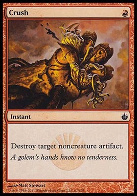 mirrodin besieged mtg card 4x Crush Mirrodin Besieged MtG Magic Red Common 4 x4 Card Cards