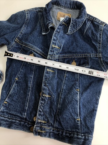 Vintage 80s 90s Kids Jean Denim jacket size Small USA Trucker Western - Picture 6 of 9
