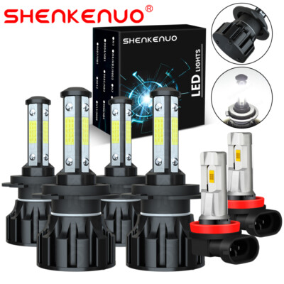 For BMW 328i 2007 - 2016 6x Bulbs LED Headlights Hi/Low Beams + Fog Lights 6000K