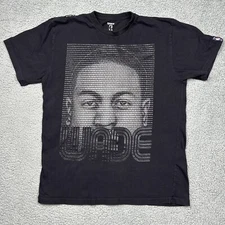 Dwayne Wade Shirt Adult Large UNK NBA Miami Heat Black Tee Raised Graphic