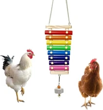 " Chicken Toys for Coop Accessories - Chicken Xylophone Toy, Chicken Mirro... "