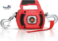 Portable Drill Winch Of 1000 Lbs Red Handheld Drill Winch With 40 Foot Syntheti Portable Drill Winch Of 1000 Lbs Red Handheld Drill Winch With 40 Foot Syntheti