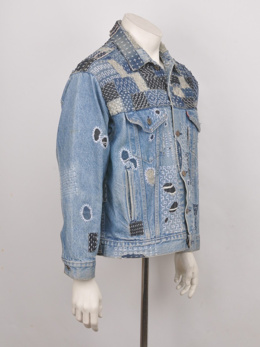 Levis vintage custom handmade patchwork boro sashiko denim jacket