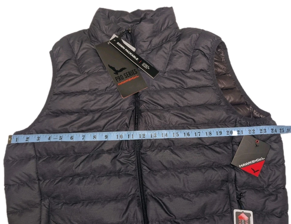 Chaleco acolchado de plumón HAWKE & CO NTW para hombre XL empaquetable azul marino PRO SERIES H2O resistente Foto 4 de 4