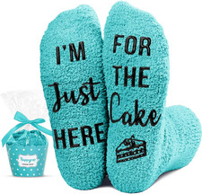 Funny Socks for Men Women - Pickle Cake Gifts for Teens, Cute Fuzzy Socks