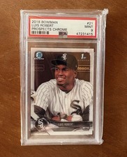 2018 Bowman Chrome Prospects Luis Robert #BCP21 (RC). PSA 9