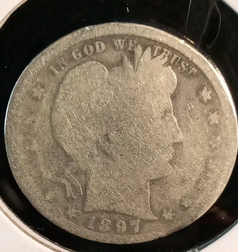 1897-S Barber Quarter, Better Date San Francisco Issue