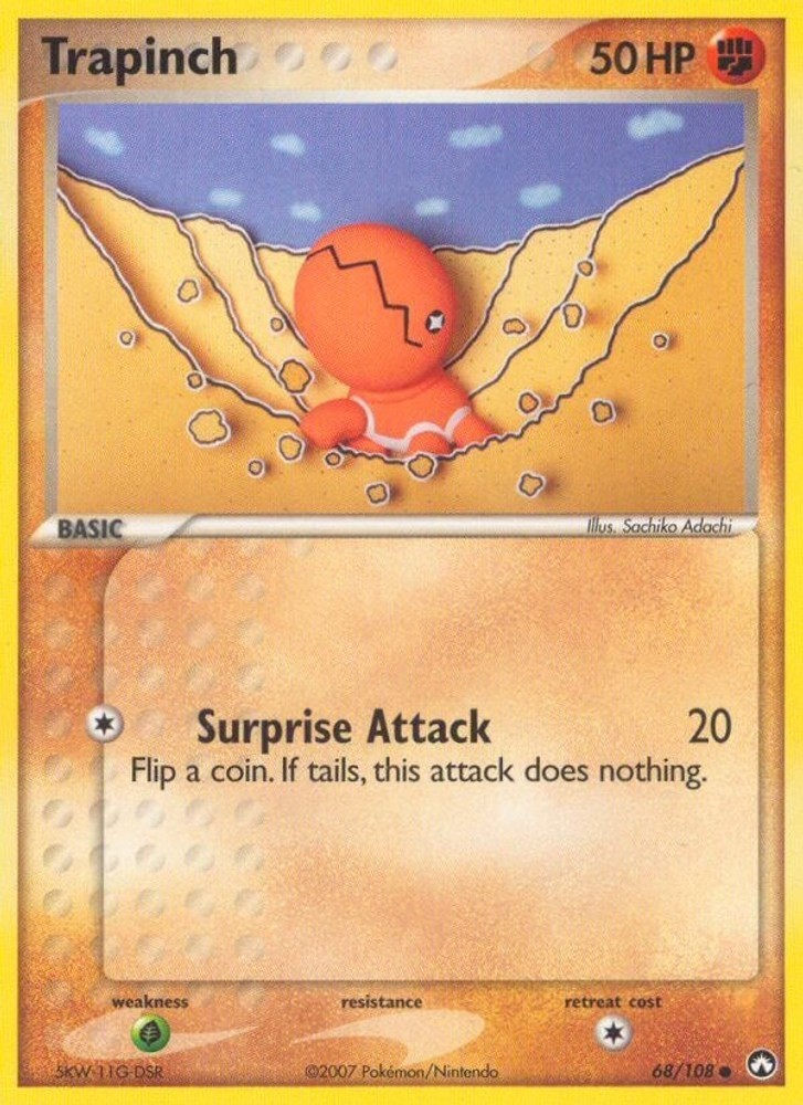 Trapinch 68/108 Common EX Power Keepers Pokemon Moderately Played