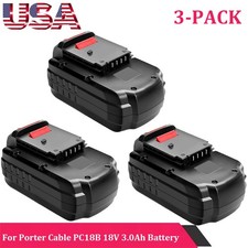 Replacement 3Pack 18V NiCD Battery for Porter Cable PC18B 18-Volt Cordless Tools