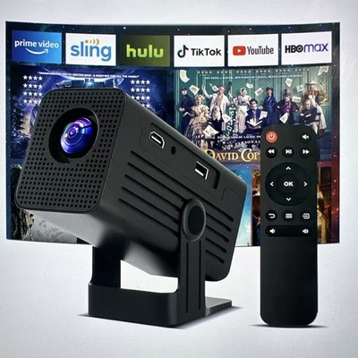 Mini Portable Projector 4K Support, Full HD 1080P, WiFi6, Bluetooth, Auto Focus