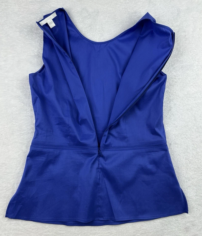 Blusa Top BOSS Hugo Boss Ipela Sin Mangas Concha Azul Real EE. UU. 4 UE 36 Polonia Foto 3 de 4