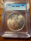 1922 P Peace Dollar ICG MS63 BU GEM Ultra Rare Silver Dollar HIGH VALUE $1 Coin