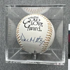 Don Mattingly New York Yankees Signed Gold Glove Award Baseball JSA COA