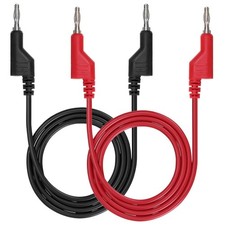 Stackable banana plug test cables for multimeters.