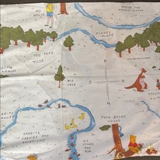 Vintage Walt Disney Winnie The Pooh Hundred Acre Woods Full Sheet Set VERY RARE