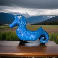 Vintage Cast Aluminum SEAHORSE Spring Playground Ride