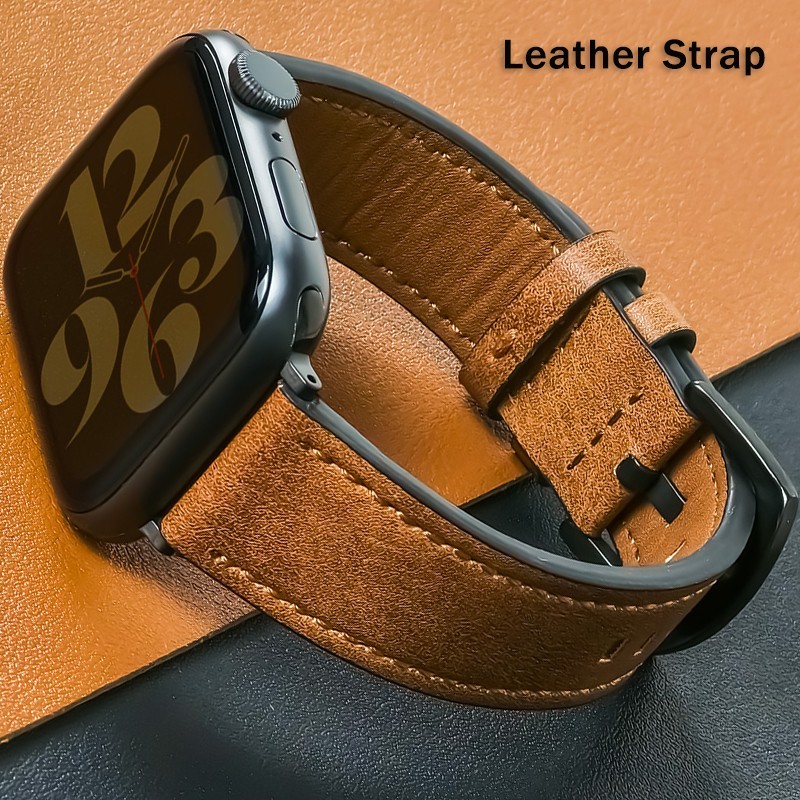 Genuine Leather Strap Watch Band for Apple Watch Series 11 10 9 8 7 6 SE 38-49MM