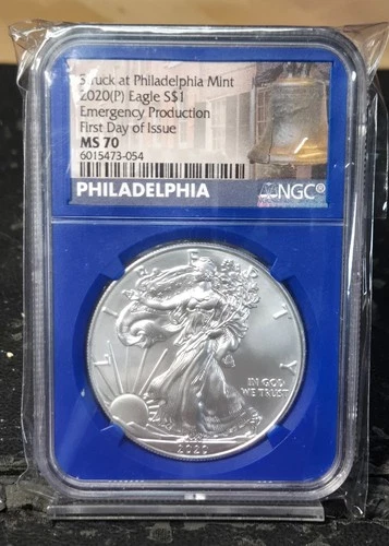 2020 P American Silver Eagle Emergency Issue NGC MS70