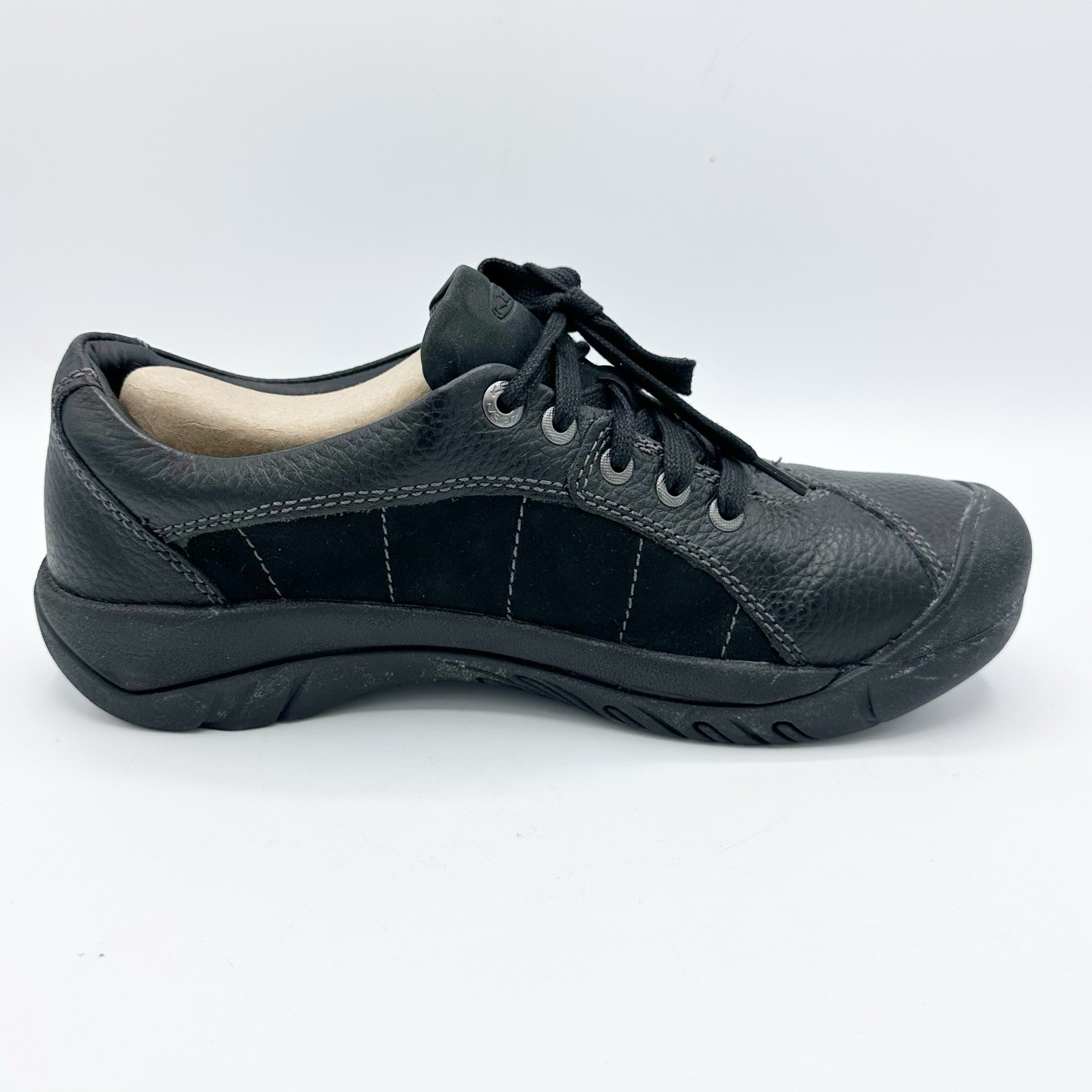 Scarpa Keen Presidio donna taglia 10 nera pelle comoda passeggio escursionismo sneaker