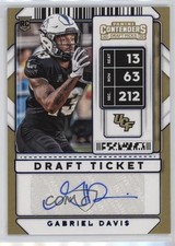 2020 Contenders Draft Picks College Ticket Blue Foil Gabriel Davis Auto 0rd2