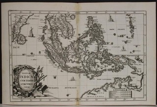 PHILIPPINES INDONESIA SOUTHEASTERN ASIA EAST INDIES 1702 SCHERER ANTIQUE MAP