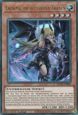 yugioh Lacrima, die blutroten Tränen BLGG-DE081 Ultra Rare 1Auflage Deutsch