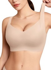 Everyday Comfortable Wireless Bra Supportive Push Up Minimizer Bras for Women...