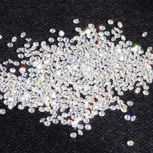 Certified 0.8 mm Round Cut CVD Diamond I Color IF Clarity 50 Pcs Diamond Lot - Picture 1 of 8