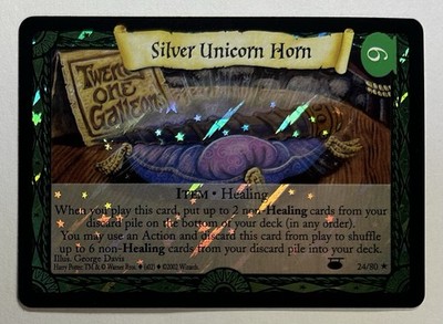 Silver Unicorn Horn Foil 24/80 Harry Potter TCG Diagon Alley WOTC Unplayed