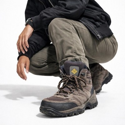 Columbia Mens Waterproof Hiking Boots Brown YM5144 231 Size 9.5 Outdoor Trail