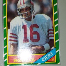 Topps 1986 Joe Montana #156 San Francisco 49ers NFL Football Card Vintage