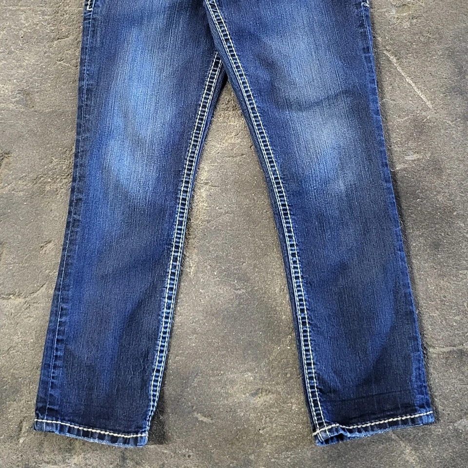 Silver Suki Jeans Women's Size 26x26 Blue Pants Faded Capri Dark Stretch Denim - Image 3 of 4