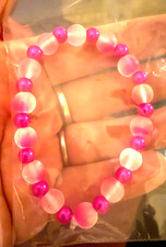 Pink and clear with pink bead spacer glow in ...