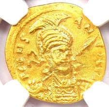 Constantine IV Gold AV Solidus Coin 668-685 AD - Certified NGC Choice XF (EF)