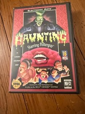 Haunting Starring Polterguy (1993, Sega Genesis) w/ Box, Manual Electronic Arts